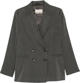 Pennyblack Dubbelrijige Visgraat Blazer - Dames - Blazers - Grijs - L - Jassen