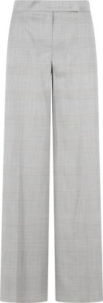 Max Mara Netto olijfgroene Prince of Wales wollen broek