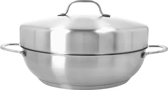 Demeyere Resto 4 pc Indoor Smoker, Saute Pan with Steamer Insert