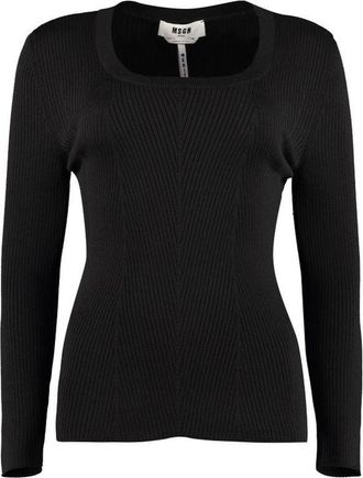 Msgm Textured Knit Sweater