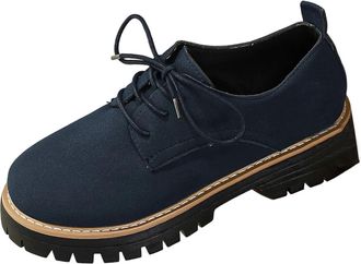 Generic Dark Blue Female Versatile Shoes Featuring Lace-Up Design and Comfortable Fit for Outdoor Wear