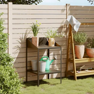 vidaXL Vidaxl - Soporte De Plantas Acero Galvanizado Antracita 56,5x54,5x100 Cm