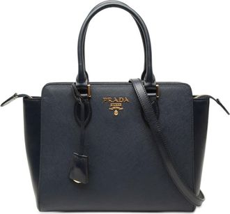 Prada Pre-owned Prada Soft Calf Trimmed Saffiano Lux Open Convertible Tote Ladies 9FRDNMNMHQM2MI23
