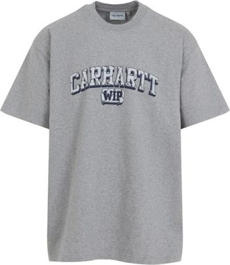Carhartt Work in Progress S/S Heavy Duty T-Shirt - Heren - T-shirts - Grijs - L - Leer - Tops