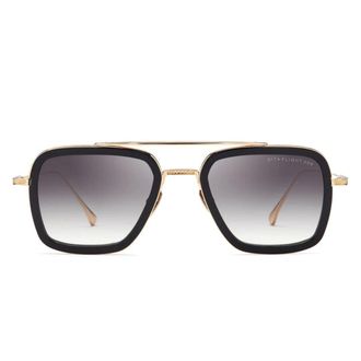 Dita Eyewear Flight.006 Bold Square Frame Sunglasses with Gold Metal Detailing