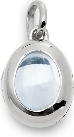 Monica Vinader Birthstone Locket Pendant in Sterling Silver /Rock Crystal at Nordstrom