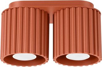 Sollux Lighting Design Deckenlampe Aura 2-Flammig (lang), Ockerrot