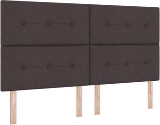 vidaXL Headboard Height Adjustable Manual Dark brown 180 cm Fabric Vidaxl