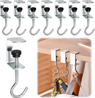 OEM Ganchos De Mesa, Ganchos Ajustables Para Bolsos, Ganchos Para Sujetar Bolsos En Mesas De Oficina, Mochilas Y Auriculares