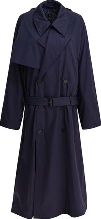 Balenciaga Womens Blue Cotton Coat - Dark Blue - Size EU 36 (Womens)