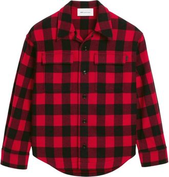 Ami Red Relaxed Check Shirt