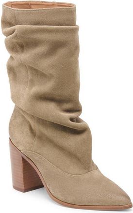 Dolce Vita Talina Pointed Toe Bootie in Olive Suede at Nordstrom, Size 9.5