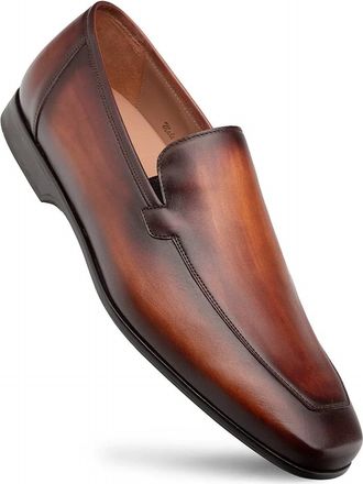 Mezlan Mens Apron Toe Loafer In Cognac