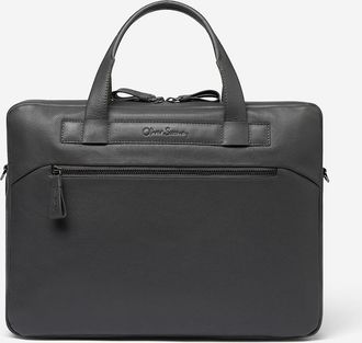 Oliver Sweeney Mens Oliver Sweeney Calf Leather Laptop Bag - Grey - Size: ONE size