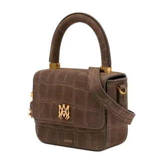 Amiri Womens Ma Top Handle Bag Brown Calfskin