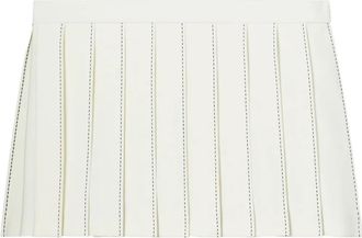 Tory Burch Minigonna plissé - Bianco