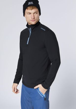 Chiemsee Strickfleece-Pullover CHIEMSEE, Herren, Gr. XXL, schwarz beauty, Obermaterial: 78% Polyester, 22% Elasthan, normal, Rundhals, Pullover Strickfleece-Pu