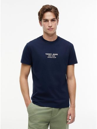 Tommy Hilfiger Mens Tommy Jeans Sports Club Logo T-Shirt - Navy - XL