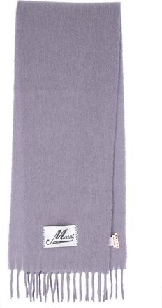 Marni Viola Alpaca Blend Fringed Scarf