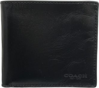 Coach Black Leather Wallet (Bi-Fold) (Pre-Owned)