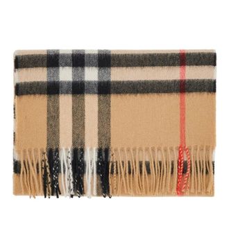Burberry Check cashmere scarf Woman One Size