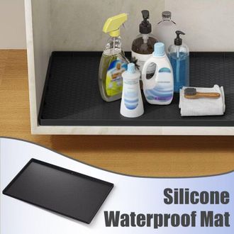 OEM Alfombrilla Para Debajo Del Fregadero - Alfombrilla Impermeable Para Armarios De Cocina De 86,4 X 55,9 Cm - Revestimiento Flexible De Silicona Para De