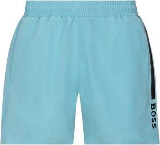 HUGO BOSS Dolphin Zwemshorts - Heren - Strandmode - Blauw - L - Polyester - Badmode