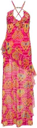 Versace Jeans Couture Abito - Dames - Avondkleed - Veelkleurig - XS - Polyester - Kleedjes