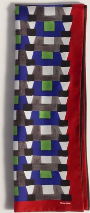 Miu Miu Printed silk scarf