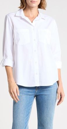 Beach Lunch Lounge Lissa Button-Up Shirt in White at Nordstrom, Size X-Large