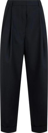 Dries Van Noten Pantalones anchos con pliegues - Trousers - Mujer - Azul - M