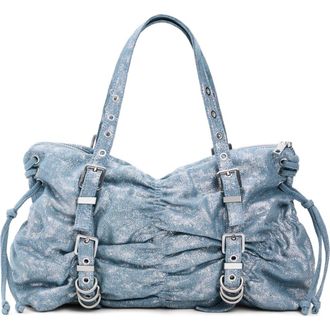 Desigual Ruched Denim Shoulder Bag in Blue at Nordstrom
