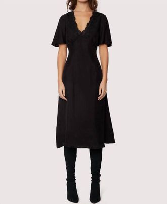 Lost + Wander Lauretta Midi Dress In Black