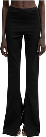Rick Owens Carmen Wijde Broek - Dames - Wijde Broeken - Zwart - M - Nylon - Broeken
