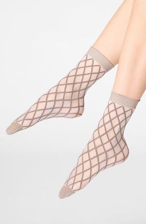 Orobl&ugrave; Assorted 2-Pack Sheer Crew Socks in Chocolate at Nordstrom