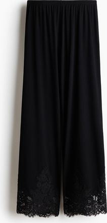 H&M Pyjamahose mit Spitze - Schwarz
