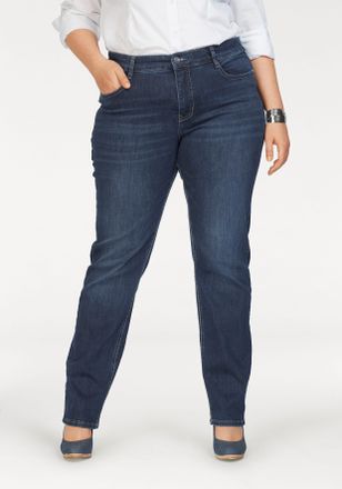 MAC Broeken Bequeme Jeans MAC Stella, Damen, Gr. 44, L&auml;nge 30, blau (blau, stone), Denim/Jeans, Obermaterial: 97% Baumwolle, 3% Elasthan, Abriebeffekte, comfort f