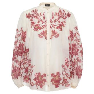 Etro Etro, Shirts, female, Multicolor, Size: S Cotton Shirt with Floral Print