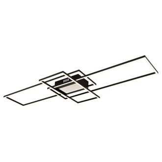 Netlighting Saunders Semi Ceiling Light Black 111x42cm LED Dimmable 2700-6500K | Size: 111x42 cm