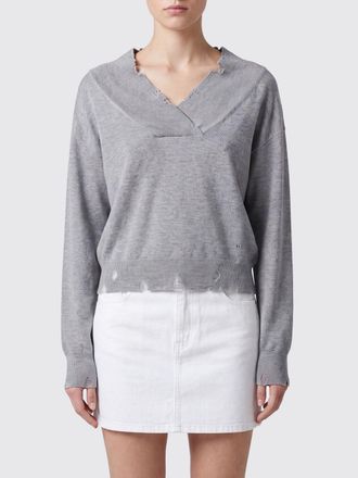 Stella McCartney Relaxed Fit Distressed Virgin Wool V-Neck Jumper