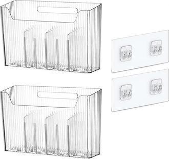 OEM Caja De Almacenamiento De Pared Para Puerta De Armario De Cocina, 2 Unidades, Sin Necesidad De Taladrar, Con Membrana De Pl&aacute;stico, Soporte Interior, E