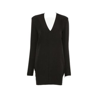 Federica Tosi Padded-shoulder V-neck Mini Dress