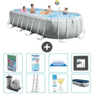 Intex Piscina Prism Frame Oval - 610x305x122 Cm - 9-piezas S563