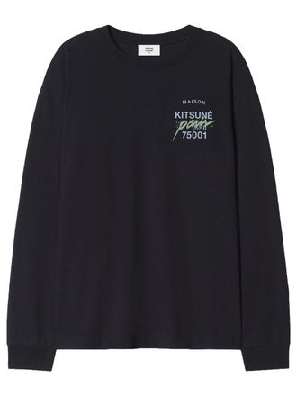 Maison Kitsun&eacute; Mmii Profile Fox Oversize ls Tee Mqmjt03kj0119