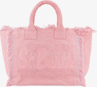 MC2 Saint Barth Borsa a spalla Vanity in canvas con logo frontale - MC2 SAINT BARTH - gender_Woman
