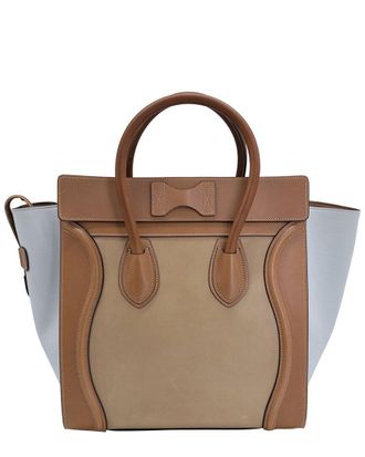 Celine Celine Brown Calfskin Leather Mini Luggage Handbag (Authentic Pre-Loved)