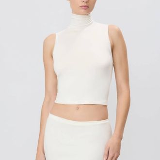 &Eacute;terne Harlow Jersey Cotton Top In Ivory