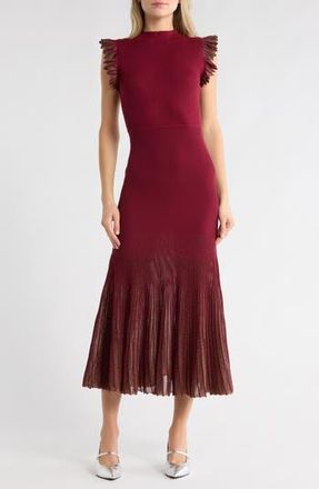 Moon River Shimmer Maxi Sweater Dress in Plum at Nordstrom Rack, Size Small