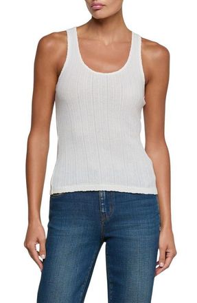 L'agence Adria Scoop Neck Organic Cotton Tank in Antique White at Nordstrom, Size Xx-Small