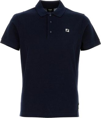 Fendi Polo Shirt - Heren - Polos - Blauw - S - Katoen - Tops